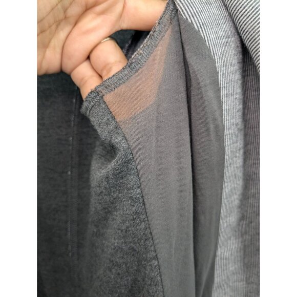 CAbi Knit Blazer Jacket Women Size S Shawl Collar Zip Up Pinstriped Office Soft - Picture 3 of 12